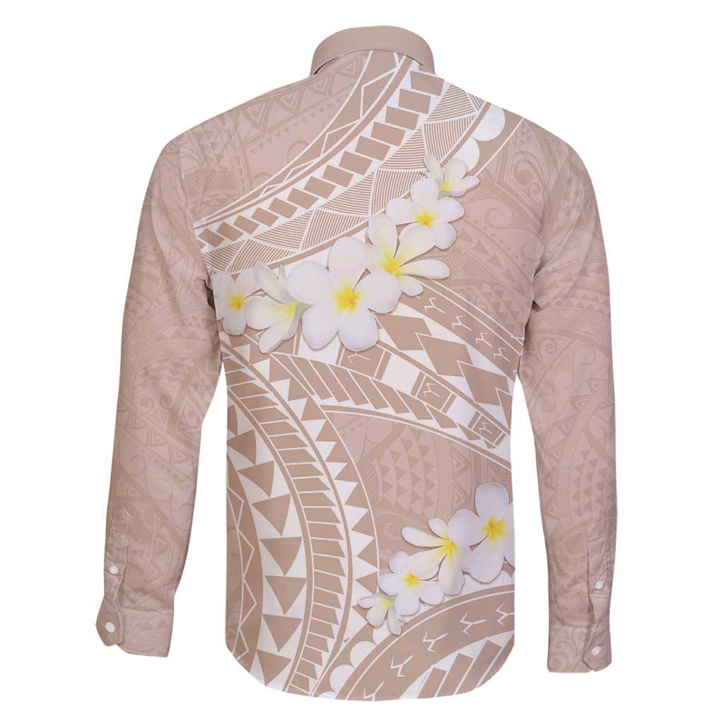 Polynesian Vintage Floral Family Matching Summer Maxi Dress and Hawaiian Shirt Beige Motifs - Polynesian Pride