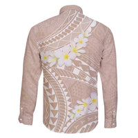 Polynesian Vintage Floral Family Matching Summer Maxi Dress and Hawaiian Shirt Beige Motifs - Polynesian Pride