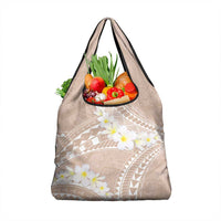 Polynesian Vintage Floral Grocery Bag Beige Motifs - Polynesian Pride