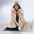 Polynesian Vintage Floral Hooded Blanket Beige Motifs - Polynesian Pride