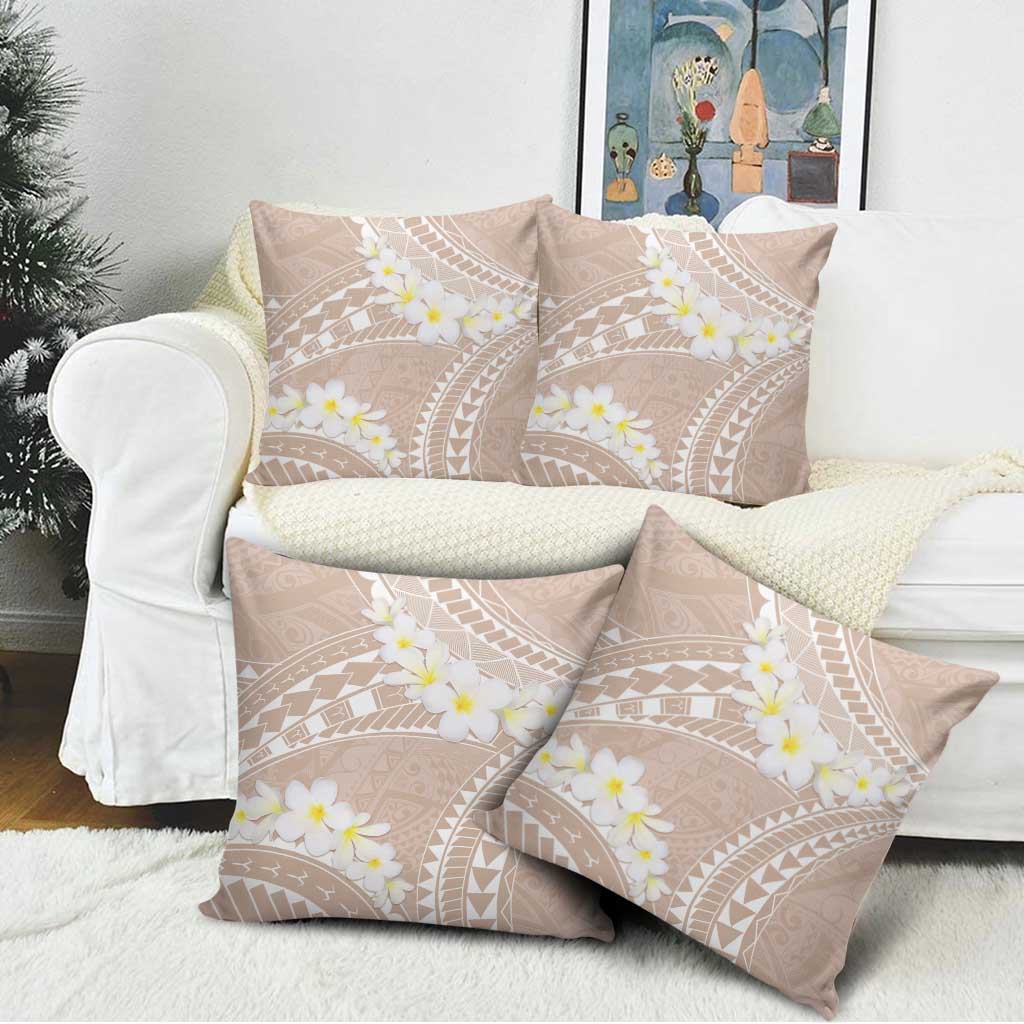 Polynesian Vintage Floral Pillow Cover Beige Motifs LT7 - Polynesian Pride