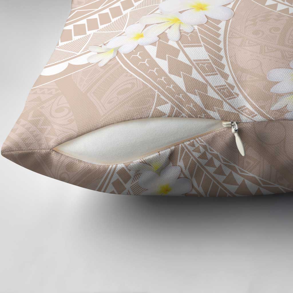 Polynesian Vintage Floral Pillow Cover Beige Motifs LT7 - Polynesian Pride