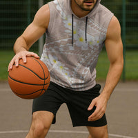 Polynesian Vintage Floral Sleeveless Hoodie Beige Motifs - Polynesian Pride