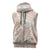 Polynesian Vintage Floral Sleeveless Zip Hoodie Beige Motifs - Polynesian Pride