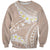 Polynesian Vintage Floral Sweatshirt Beige Motifs - Polynesian Pride