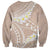 Polynesian Vintage Floral Sweatshirt Beige Motifs - Polynesian Pride