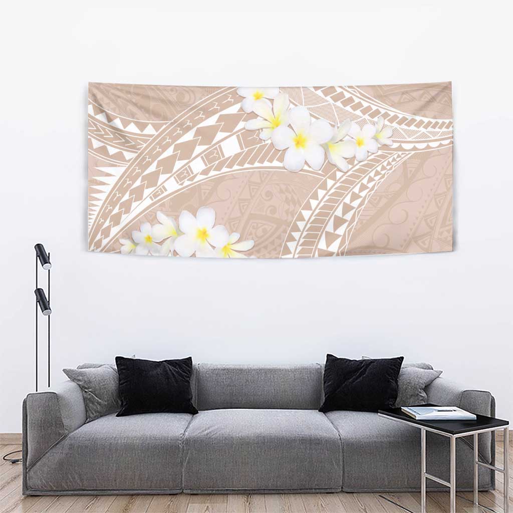 Polynesian Vintage Floral Tapestry Beige Motifs - Polynesian Pride