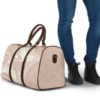 Polynesian Vintage Floral Travel Bag Beige Motifs - Polynesian Pride
