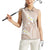Polynesian Vintage Floral Women Sleeveless Polo Shirt Beige Motifs - Polynesian Pride