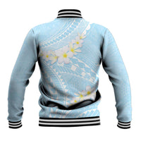 Polynesian Vintage Floral Baseball Jacket Azure Motifs - Polynesian Pride