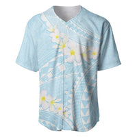 Polynesian Vintage Floral Baseball Jersey Azure Motifs - Polynesian Pride