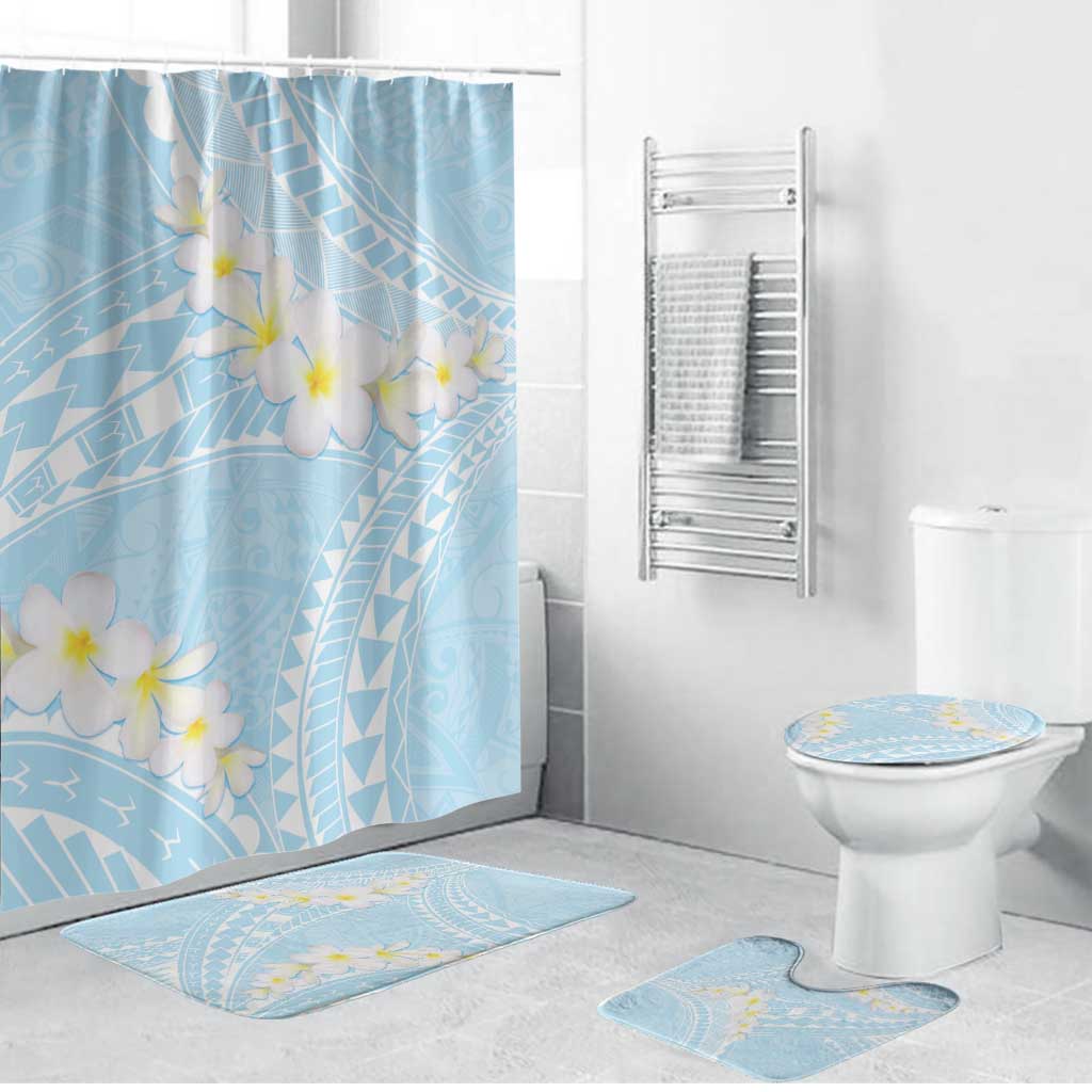 Polynesian Vintage Floral Bathroom Set Azure Motifs - Polynesian Pride