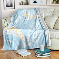 Polynesian Vintage Floral Blanket Azure Motifs - Polynesian Pride
