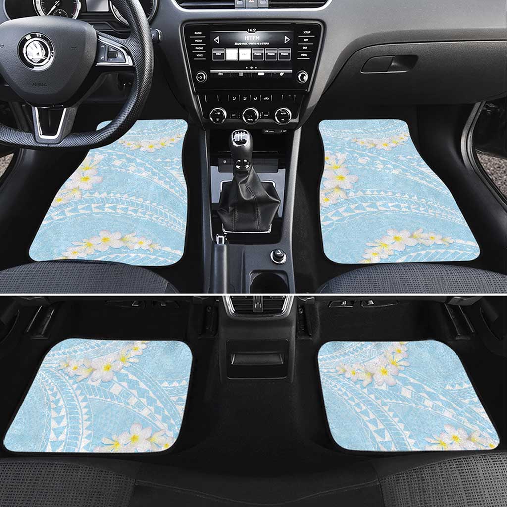 Polynesian Vintage Floral Car Mats Azure Motifs - Polynesian Pride