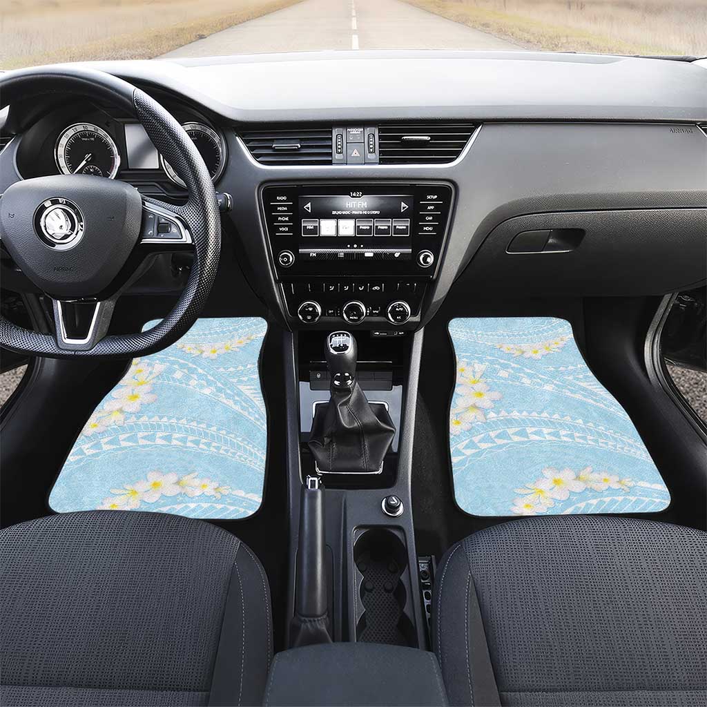 Polynesian Vintage Floral Car Mats Azure Motifs - Polynesian Pride