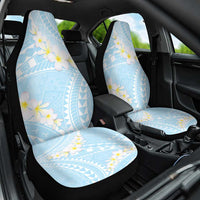 Polynesian Vintage Floral Car Seat Cover Azure Motifs LT7 One Size Azure - Polynesian Pride