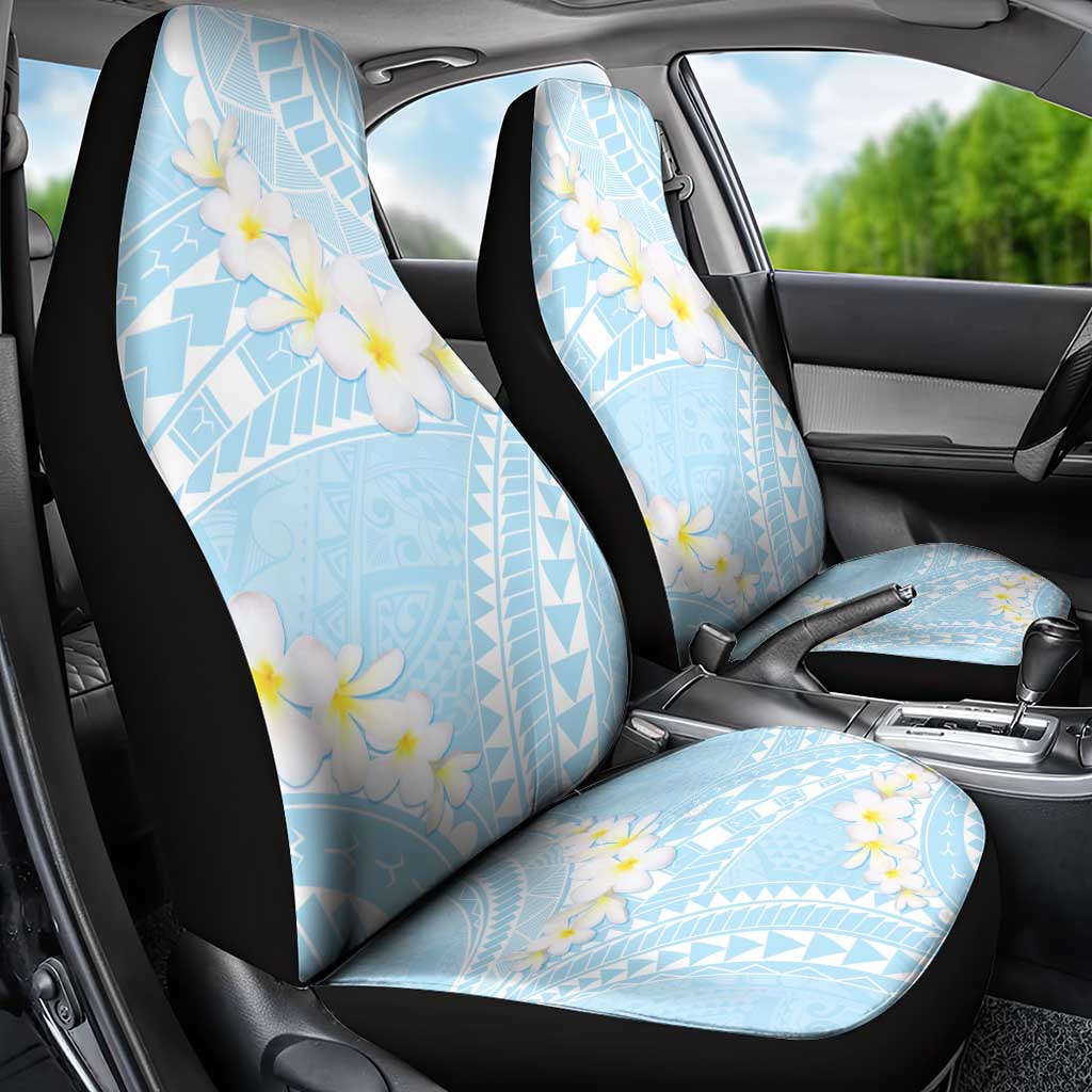 Polynesian Vintage Floral Car Seat Cover Azure Motifs LT7 - Polynesian Pride