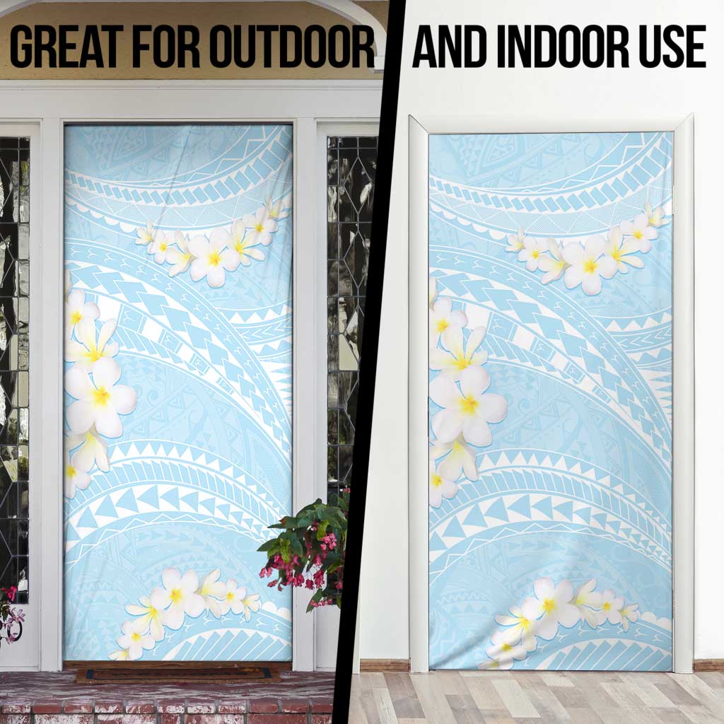 Polynesian Vintage Floral Door Cover Azure Motifs - Polynesian Pride