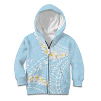 Polynesian Vintage Floral Kid Hoodie Azure Motifs - Polynesian Pride