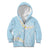 Polynesian Vintage Floral Kid Hoodie Azure Motifs - Polynesian Pride