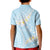Polynesian Vintage Floral Kid Polo Shirt Azure Motifs - Polynesian Pride
