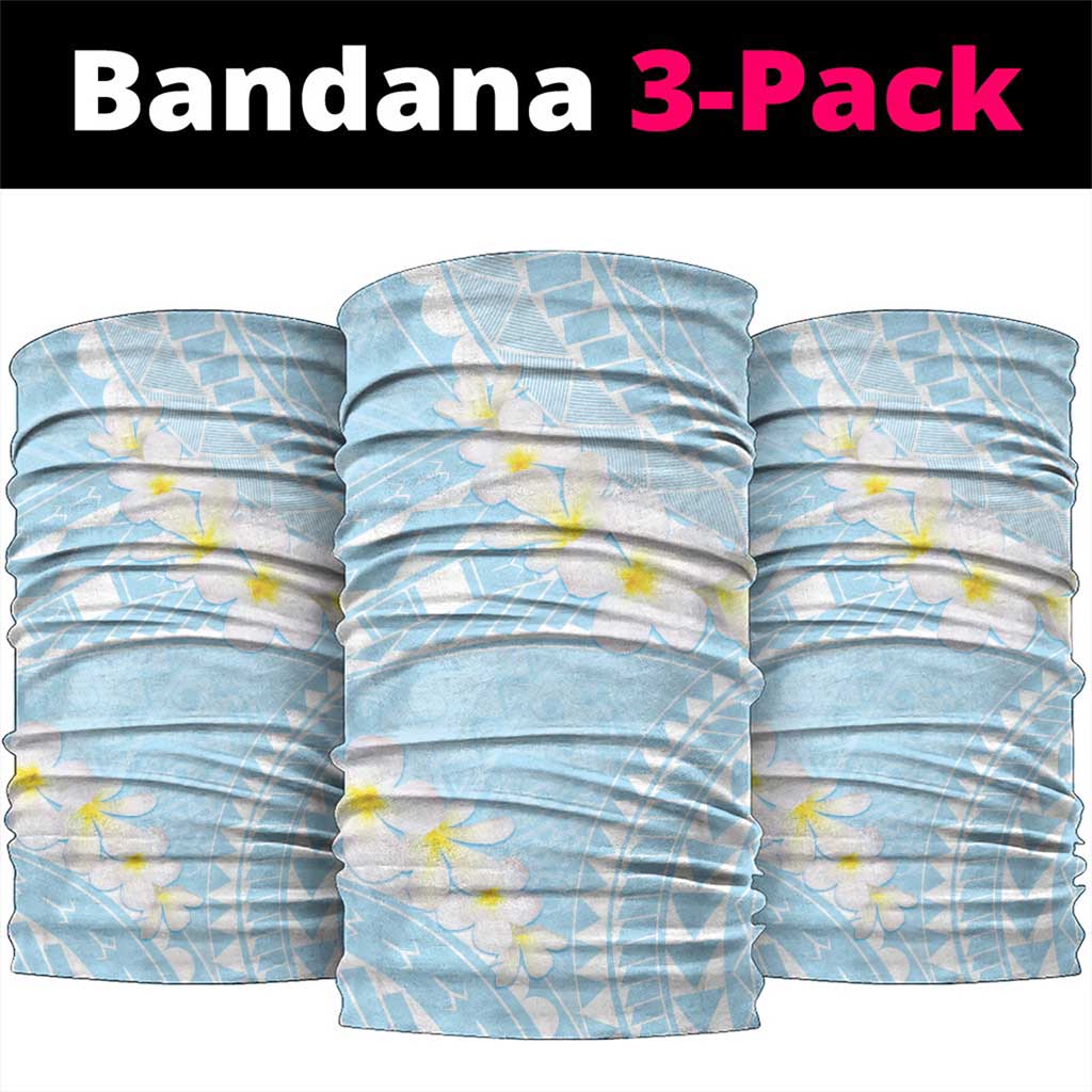 Polynesian Vintage Floral Neck Gaiter Azure Motifs - Polynesian Pride