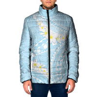Polynesian Vintage Floral Padded Jacket Azure Motifs - Polynesian Pride