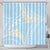 Polynesian Vintage Floral Shower Curtain Azure Motifs - Polynesian Pride