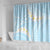 Polynesian Vintage Floral Shower Curtain Azure Motifs - Polynesian Pride