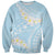 Polynesian Vintage Floral Sweatshirt Azure Motifs - Polynesian Pride