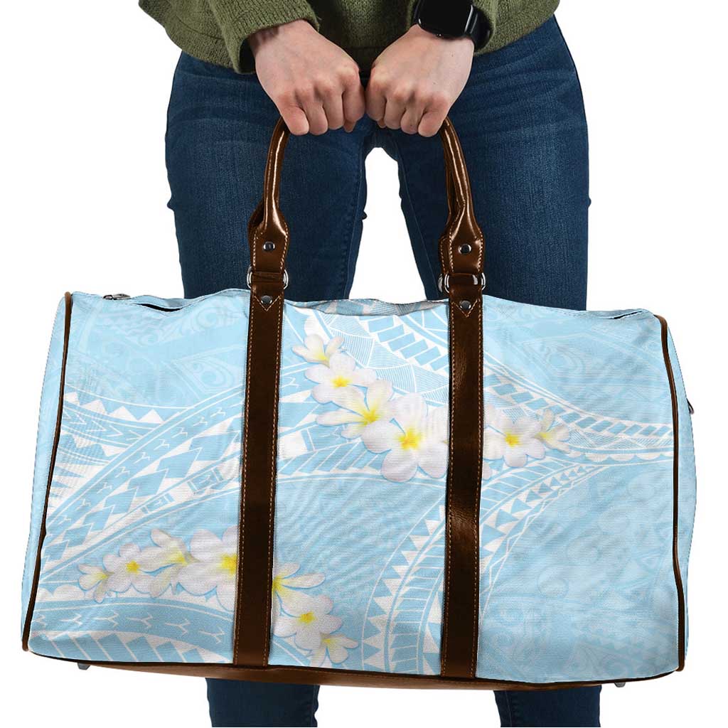 Polynesian Vintage Floral Travel Bag Azure Motifs LT7 Azure - Polynesian Pride