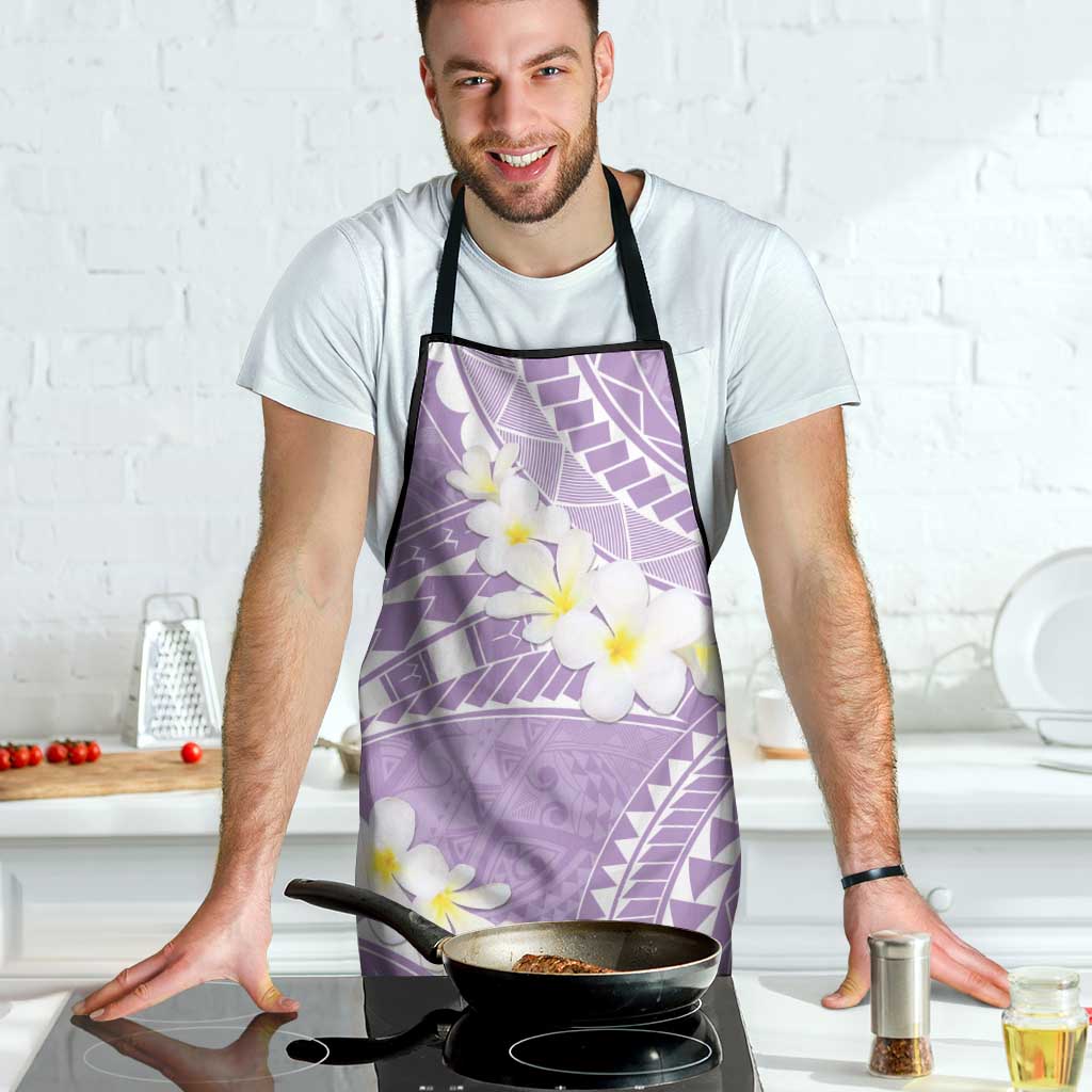 Polynesian Vintage Floral Apron Lavender Motifs - Polynesian Pride