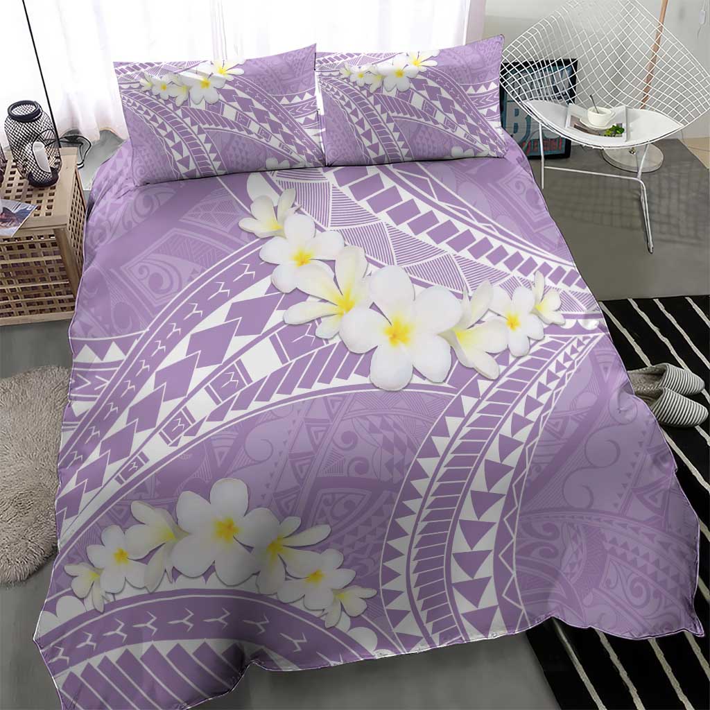 Polynesian Vintage Floral Bedding Set Lavender Motifs - Polynesian Pride