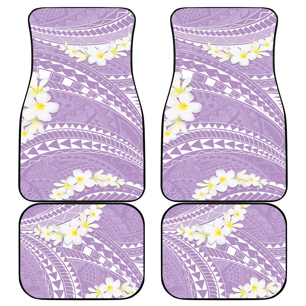 Polynesian Vintage Floral Car Mats Lavender Motifs - Polynesian Pride