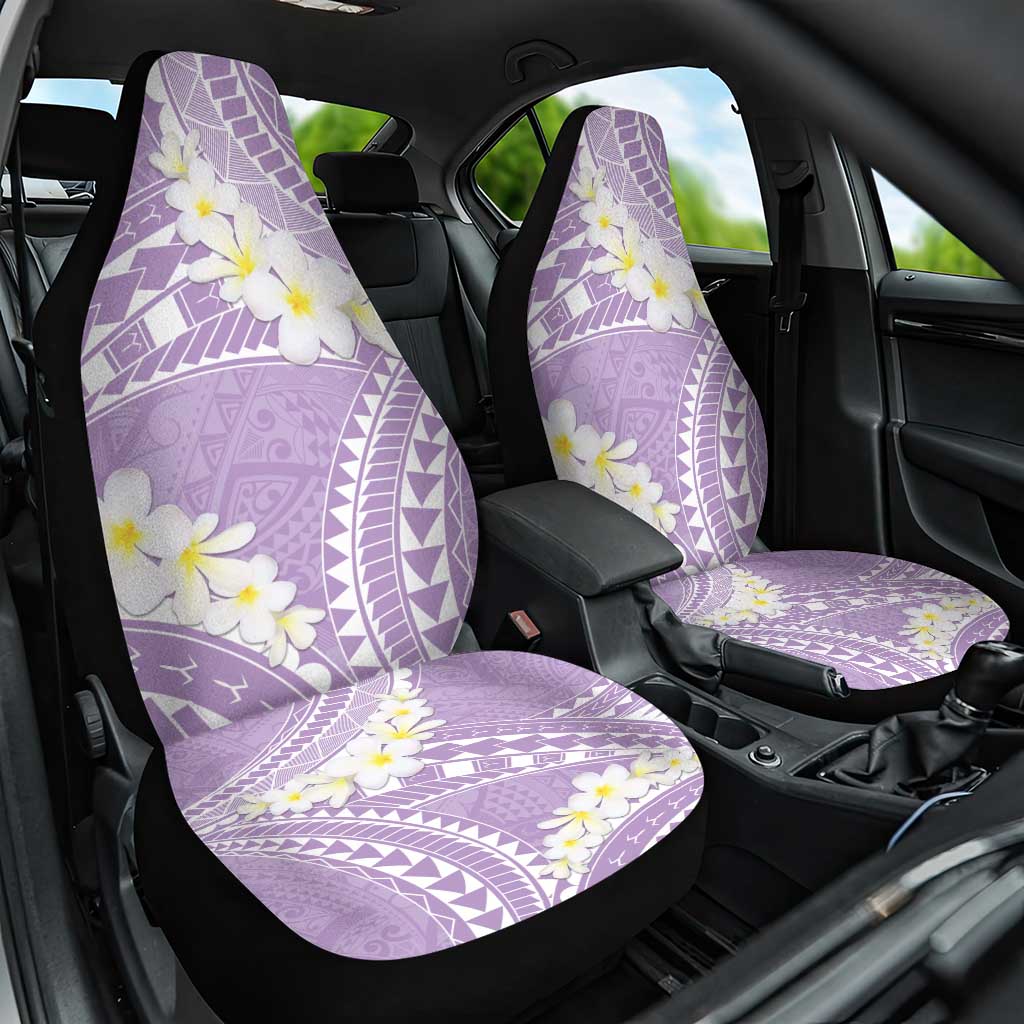 Polynesian Vintage Floral Car Seat Cover Lavender Motifs LT7 One Size Lavender - Polynesian Pride