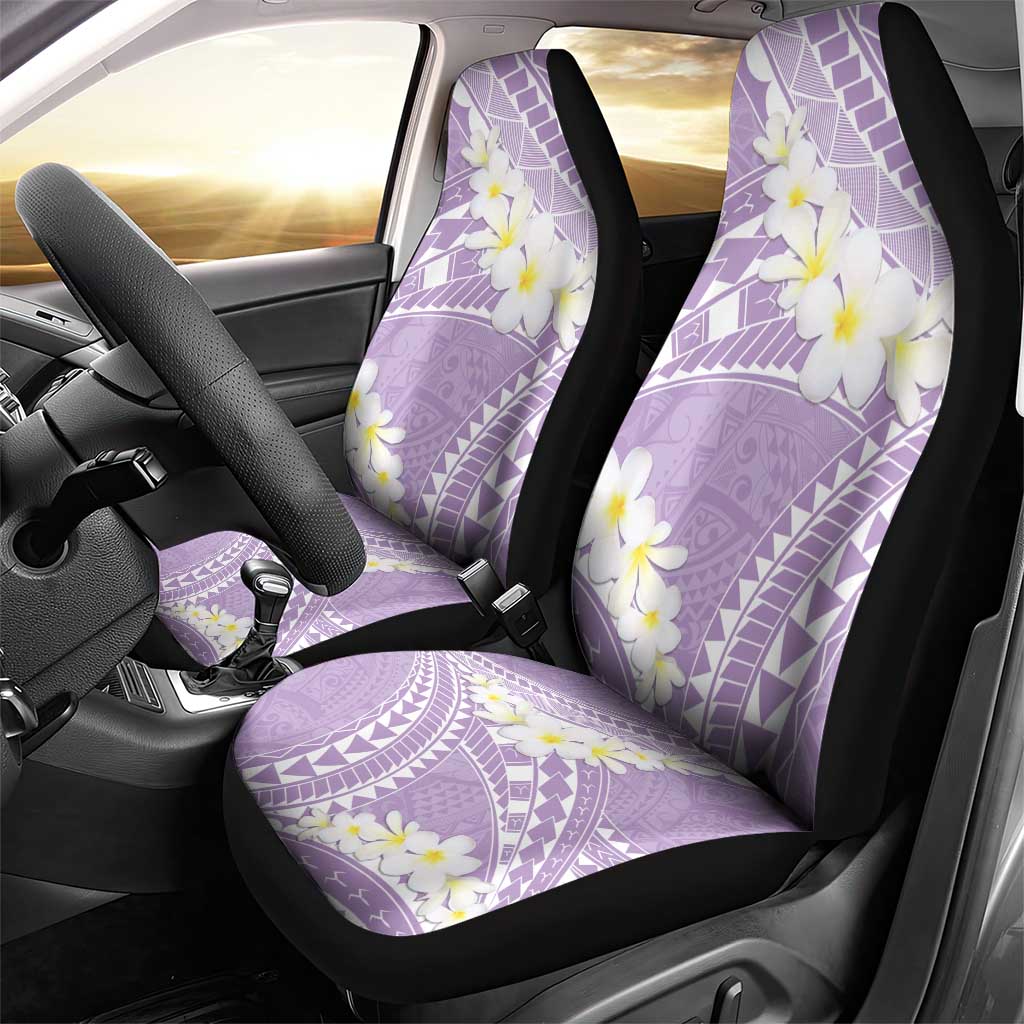 Polynesian Vintage Floral Car Seat Cover Lavender Motifs LT7 - Polynesian Pride