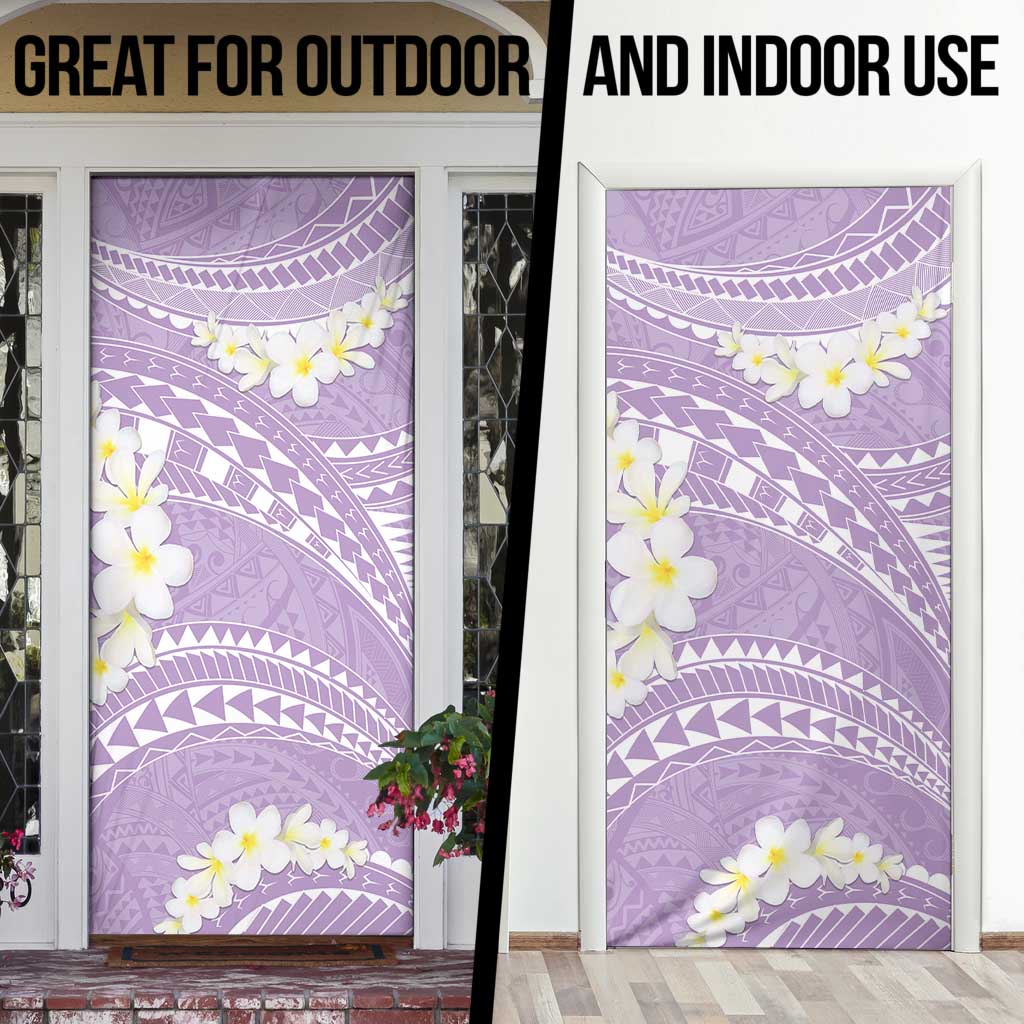 Polynesian Vintage Floral Door Cover Lavender Motifs - Polynesian Pride
