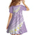 Polynesian Vintage Floral Family Matching Off The Shoulder Long Sleeve Dress and Hawaiian Shirt Lavender Motifs - Polynesian Pride