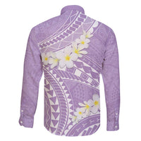 Polynesian Vintage Floral Family Matching Puletasi and Hawaiian Shirt Lavender Motifs - Polynesian Pride