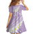 Polynesian Vintage Floral Family Matching Summer Maxi Dress and Hawaiian Shirt Lavender Motifs - Polynesian Pride