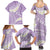 Polynesian Vintage Floral Family Matching Summer Maxi Dress and Hawaiian Shirt Lavender Motifs - Polynesian Pride