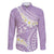Polynesian Vintage Floral Family Matching Summer Maxi Dress and Hawaiian Shirt Lavender Motifs - Polynesian Pride
