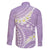 Polynesian Vintage Floral Family Matching Summer Maxi Dress and Hawaiian Shirt Lavender Motifs - Polynesian Pride