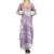 Polynesian Vintage Floral Family Matching Summer Maxi Dress and Hawaiian Shirt Lavender Motifs - Polynesian Pride