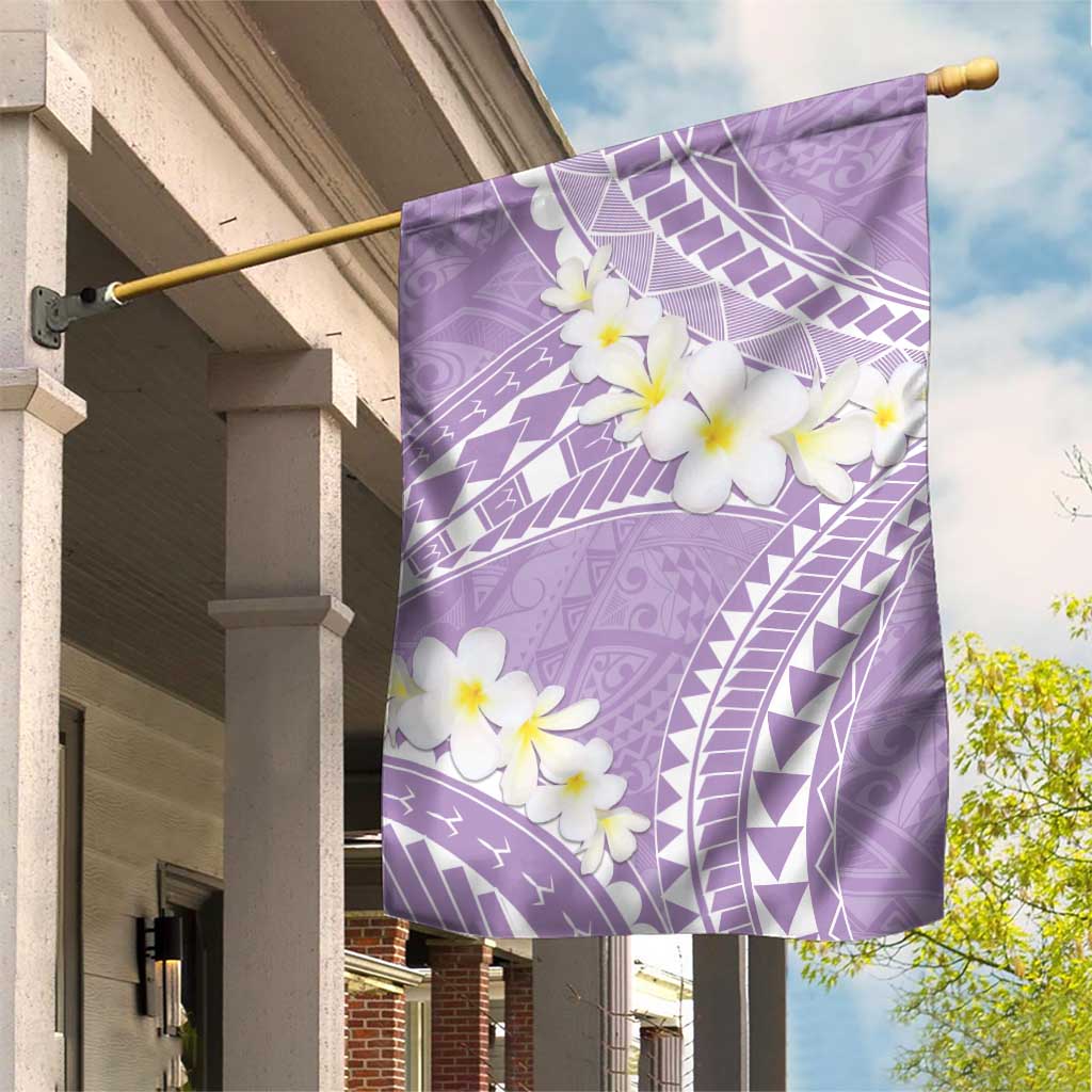 Polynesian Vintage Floral Garden Flag Lavender Motifs - Polynesian Pride