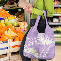 Polynesian Vintage Floral Grocery Bag Lavender Motifs - Polynesian Pride