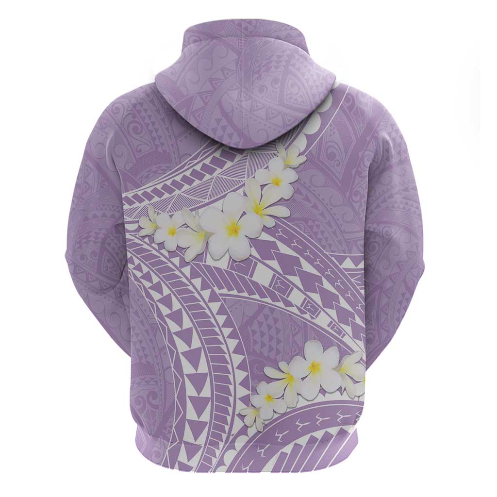 Polynesian Vintage Floral Hoodie Lavender Motifs - Polynesian Pride