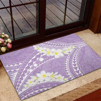 Polynesian Vintage Floral Rubber Doormat Lavender Motifs - Polynesian Pride