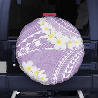 Polynesian Vintage Floral Spare Tire Cover Lavender Motifs LT7 No hole Lavender - Polynesian Pride