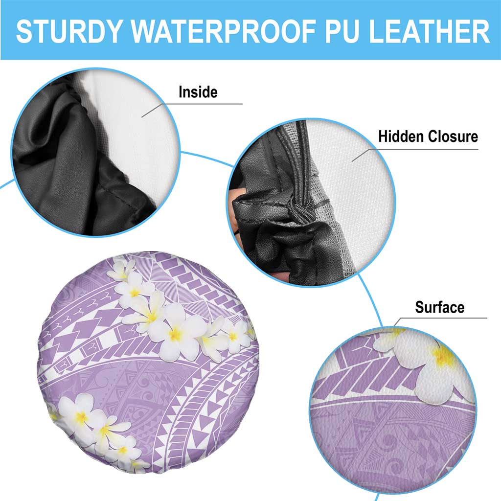 Polynesian Vintage Floral Spare Tire Cover Lavender Motifs LT7 - Polynesian Pride